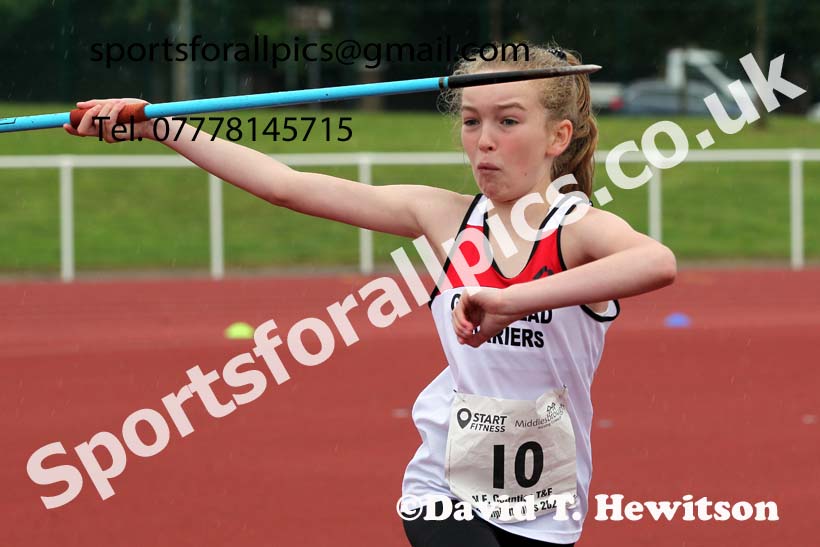 Women and Girls javelin, 2021 North Eastern Track and Field Champs., Middesbrough. Photo: David T. Hewitson/Sports for All Pics